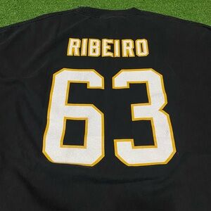 Vintage 00s Dallas Stars Mike Ribeiro NHL Hockey T-shirt XL Black #63